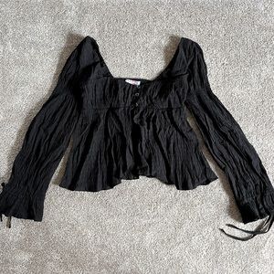 Urban Outfitters Black Ruched Top Size XS